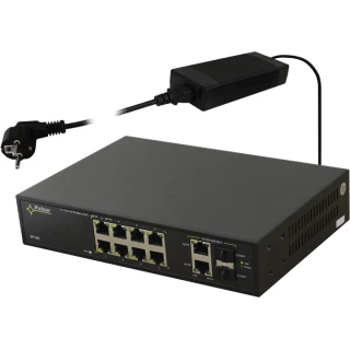 SF108 10-portų komutatorius 8 IP kameroms