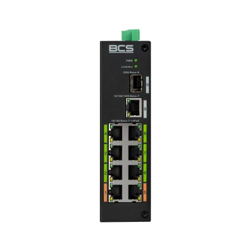 SWITCH POE BCS-L-SP08E01G-1SFP 9 portų', kuris yra kategorijoje 'IT įranga / LAN, WLAN / Switchai'.
