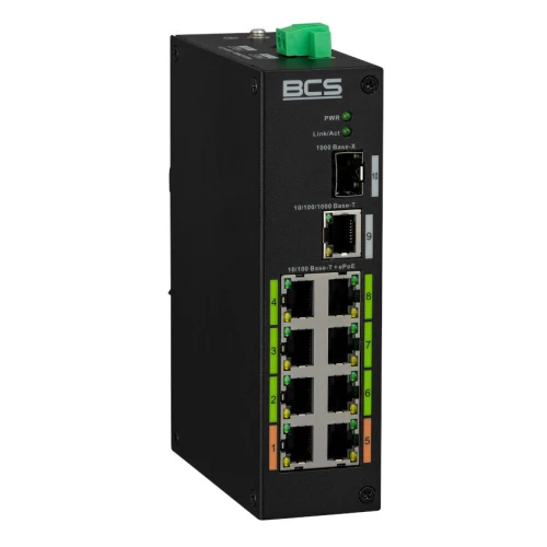 SWITCH POE BCS-L-SP08E01G-1SFP 9 portų', kuris yra kategorijoje 'IT įranga / LAN, WLAN / Switchai'.