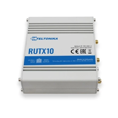 Teltonika RUTX10 | Belaidis maršrutizatorius | Wave 2 802.11ac, 867Mb/s, 4x RJ45 1Gb/s