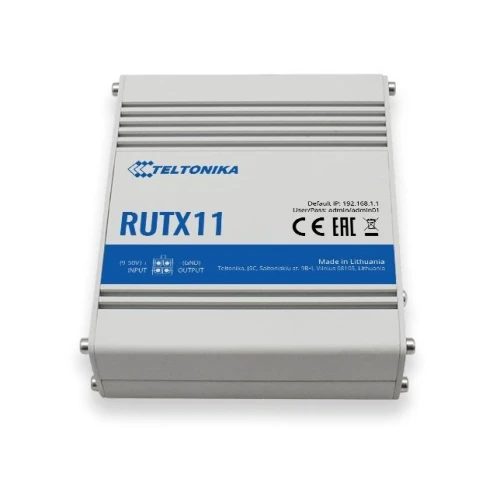 Teltonika RUTX11 | Profesionalus pramoninis 4G LTE maršrutizatorius | Cat 6, Dual Sim, 1x Gigabit WAN, 3x Gigabit LAN, WiFi 802.11 AC