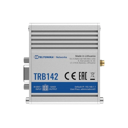 Teltonika TRB142 | Gateway, IoT vartai | LTE Cat 1, RS232, Nuotolinis valdymas