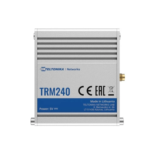 Teltonika TRM240 | Pramoninis modemas | 4G/LTE (Cat 1), 3G, 2G, mini SIM, IP30