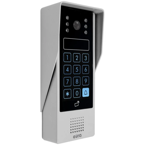 EURA VDP-90A3 DELTA+ baltas 7" vaizdo durų telefonas, pilnas HD, WiFi, 2 įėjimai, šifratorius, artumo skaitytuvas, ahd, tuya