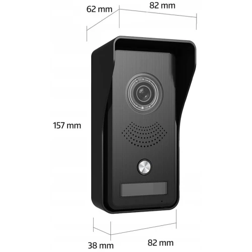 EURA VDP-58A3 balto spalvos vaizdo durų telefonas su 7” monitoriumi