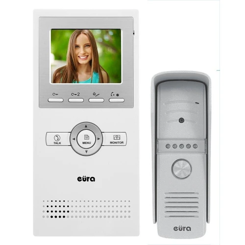 EURA VDP-A1N9 vaizdo durų telefonas - vienai šeimai, LCD 3,5