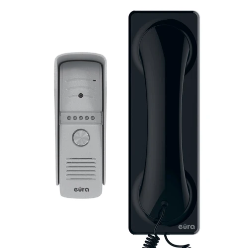 IP vaizdo durų telefonas EURA VDP-50A3 PROXIMA JUODAS unifonas su WiFi, 1 įėjimo palaikymas, Eura Connect programa
