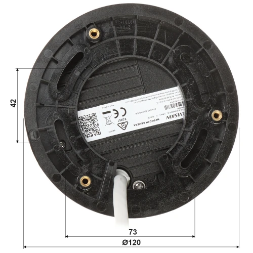 Vandalizmo atspari IP kamera DS-2CD2546G2-IS(2.8MM)(C)(BLACK) ACUSENSE - 4 Mpx HIKVISION