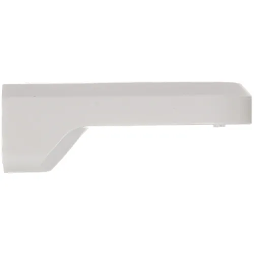 Biały, prostokątny uchwyt ścienny widziany z boku, z zaokrąglonymi krawędziami. Uchwyt ma minimalistyczny design i jednolitą powierzchnię.