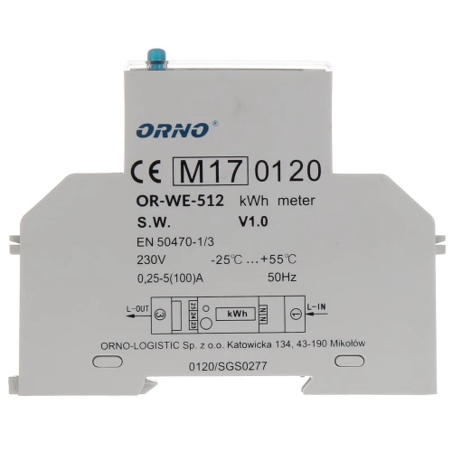 Elektrinės energijos skaitiklis OR-WE-512 vienfazis ORNO