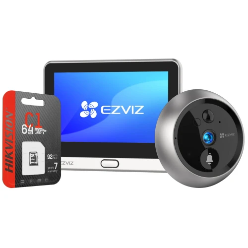 Elektroninis durų vartotojas EZVIZ CS-DP2, Lietimui jautrus ekranas, 64GB kortelė