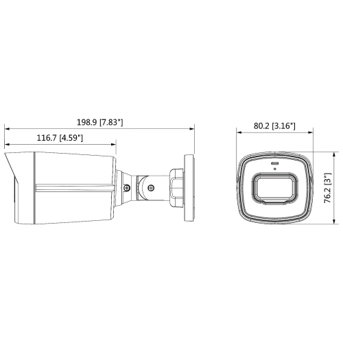 Dahua HAC-HFW1500TL-A-0360B-S2 vamzdelinė kamera, 4 in 1, 5 Mpx, mikrofonas, balta,