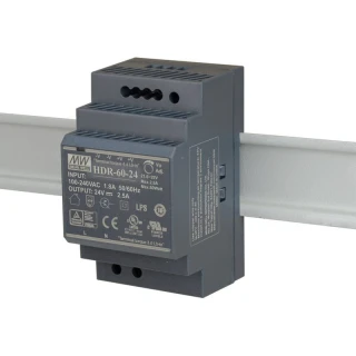 24VDC/2,5A HDR-60-24 DIN bėgio maitinimo šaltinis