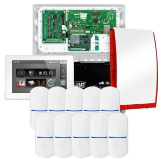 SATEL INTEGRA 32 signalizacijos rinkinys, 10x jutiklis, sirena, baltas valdiklis INT-TSI-W, LTE ryšys