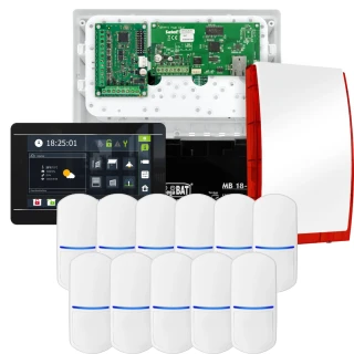 SATEL INTEGRA 32 signalizacijos rinkinys, 11x PET jutiklis, sirena, juodas manipuliatorius INT-TSI-B