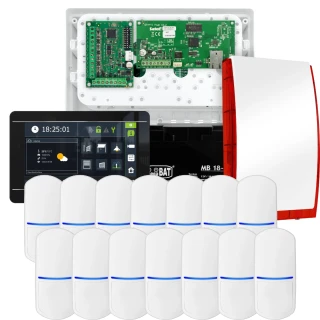 SATEL INTEGRA 32 signalizacijos rinkinys, 14x PET jutiklis, sirena, juodas valdiklis INT-TSI-B