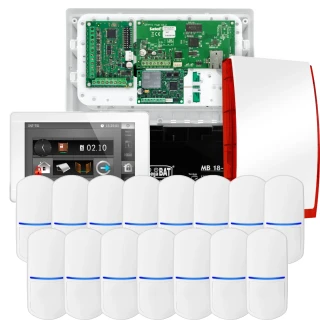 SATEL INTEGRA 32 signalizacijos rinkinys, 15x jutiklis, sirena, baltas valdiklis INT-TSI-W, LTE ryšys