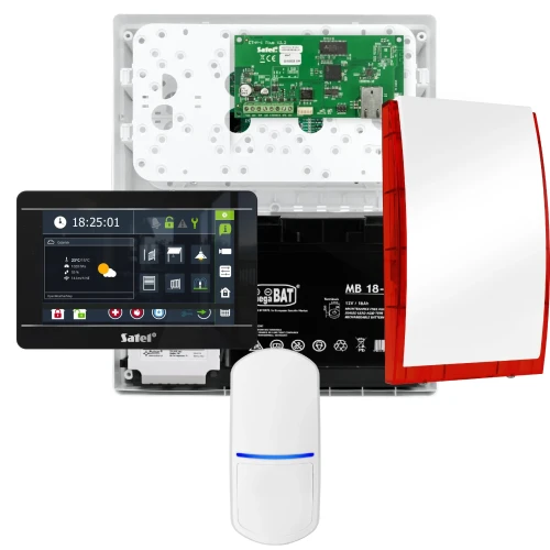 SATEL INTEGRA 32 signalizacijos rinkinys, 1x jutiklis, sirena, juodas valdiklis INT-TSI-B