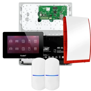 SATEL INTEGRA 32 signalizacijos rinkinys, 2x PET jutiklis, sirena, juodas valdiklis INT-TSH2-B