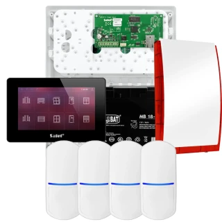 SATEL INTEGRA 32 signalizacijos rinkinys, 4x jutiklis, sirena, juodas manipuliatorius INT-TSH2-B
