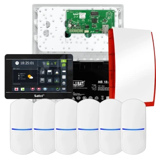 SATEL INTEGRA 32 signalizacijos komplektas, 6x PET jutiklis, sirena, juodas valdiklis INT-TSI-B