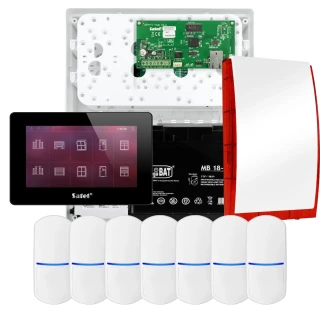 SATEL INTEGRA 32 signalizacijos rinkinys, 7x jutiklis, sirena, juodas valdiklis INT-TSH2-B