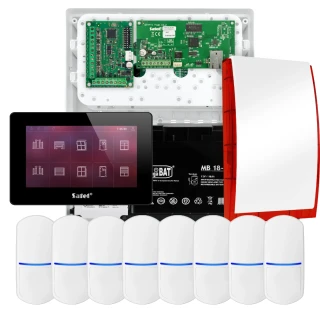 SATEL INTEGRA 32 signalizacijos rinkinys, 8x jutiklis, sirena, juodas manipuliatorius INT-TSH2-B