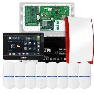 SATEL INTEGRA 32 signalizacijos rinkinys, 8x jutiklis, sirena, juodas manipuliatorius INT-TSI-B, LTE ryšys