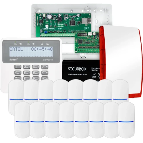 SATEL PERFECTA 32 IP signalizacijos rinkinys, 16x PET jutiklis, sirena, valdiklis