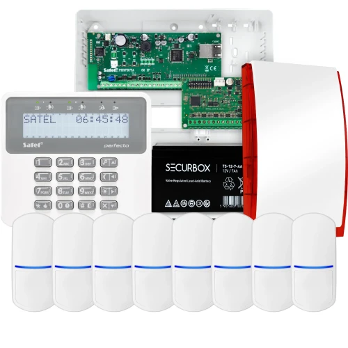 SATEL PERFECTA 32 IP signalizacijos rinkinys, 8x jutiklis, sirena, manipuliatorius