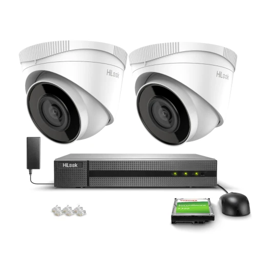 Stebėjimo rinkinys 2x IPCAM-T2, Full HD, IR 30m, PoE, H.265+ Hilook Hikvision