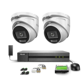 Stebėjimo rinkinys 2x TVICAM-T2M-20DL, DVR-4CH-4MP Hilook pagal Hikvision