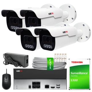 IP vamzdinė kamera KEEYO LV-V-IP5M5AF-DL 5Mpx, motozoom