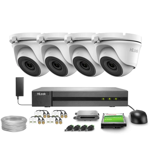 Stebėjimo rinkinys 4x TVICAM-T5M 5MPx, 1x DVR-4CH-5MP HiLook pagal Hikvision