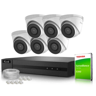 Stebėjimo rinkinys 6x IPCAM-T5 5MPx IR 30m HiLook by Hikvision