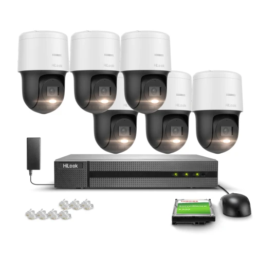 Stebėjimo rinkinys 6x Sukiojama kamera PTZ-N4MP, 4Mpx, PoE, H.265+ Hilook Hikvision