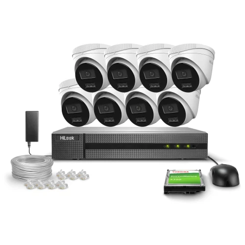Stebėjimo rinkinys 8x IPCAM-T4-30DL 4MPx Dual-Light 30m HiLook pagal Hikvision