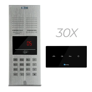Digitalus 30 šeimų domofono rinkinys GENWAY WL-03NL V2 Unifon su garsiakalbiu