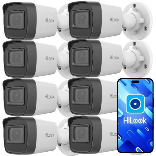 HiLook by Hikvision IP cilindrinių kamerų rinkinys 8x IPCAM-B4-P 2K+