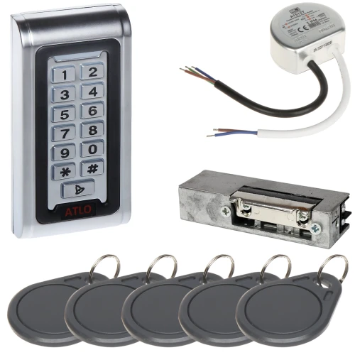 Prieigos kontrolės rinkinys ATLO-KRM-821, maitinimo šaltinis, elektromagnetinė spyna, prieigos kortelės