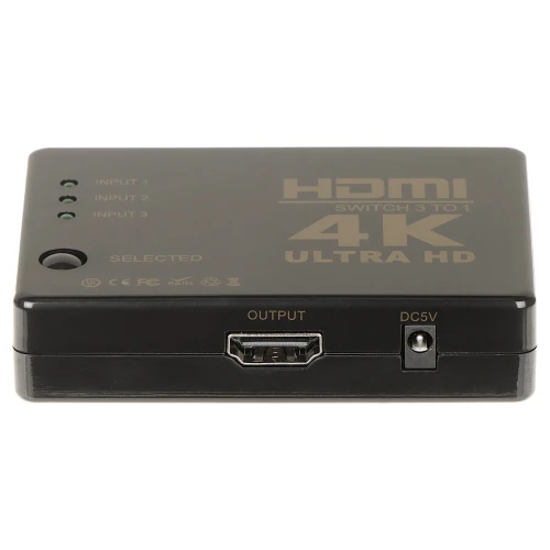 HDMI-SW-3/1-IR-4K" jungikli