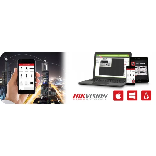 HWK-N4142TH-H Hikvision Hiwatch HWN-2104H-4P rinkinys 4x HWI-T221H 1TB Priedai